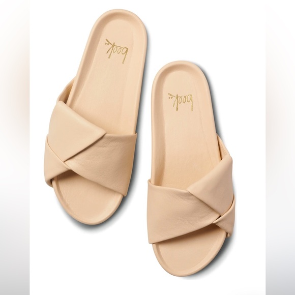 Beek Tori Slide Sandals Macademia Leather - Picture 3 of 4